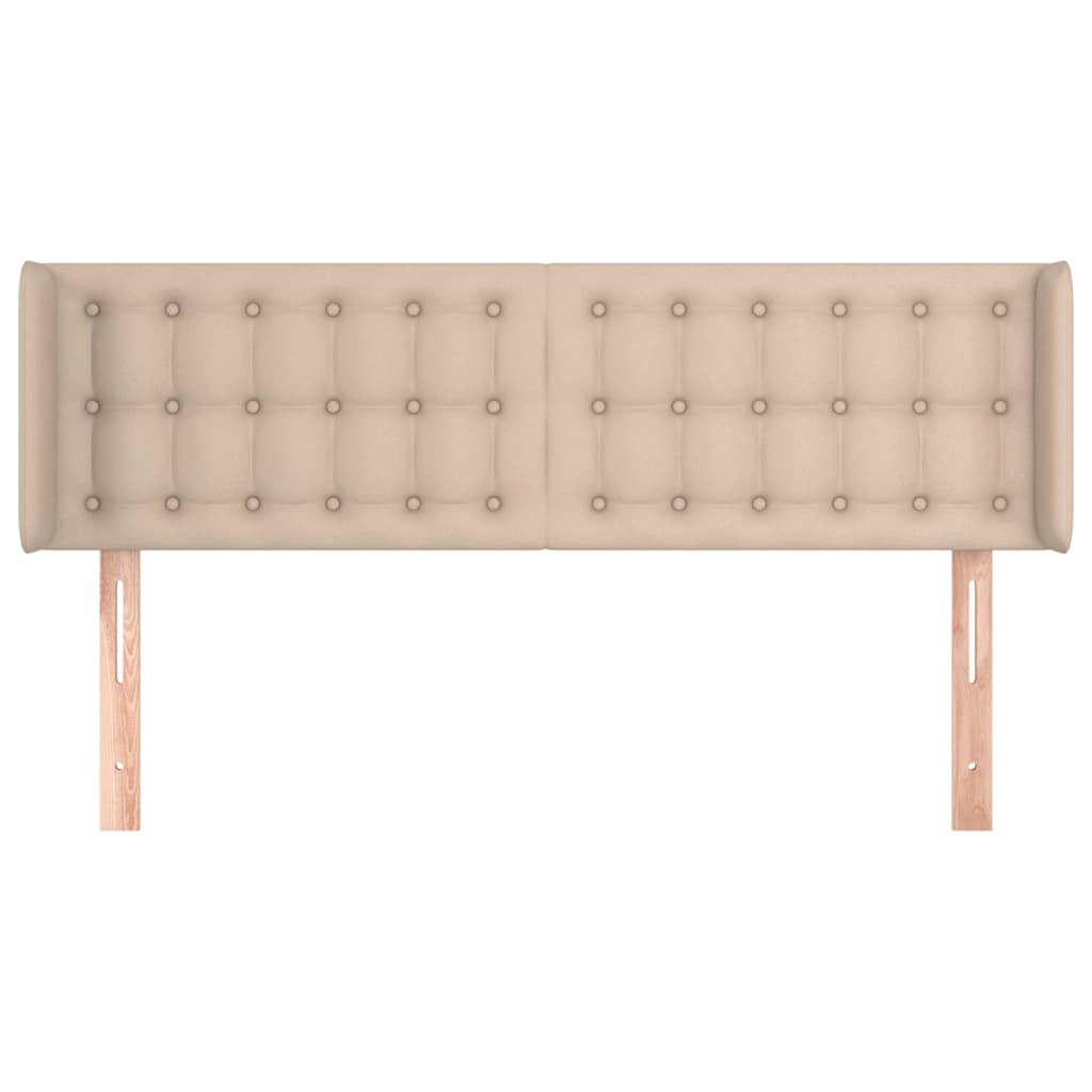 Kopfteil mit Ohren Cappuccino-Braun 147x16x78/88 cm Kunstleder