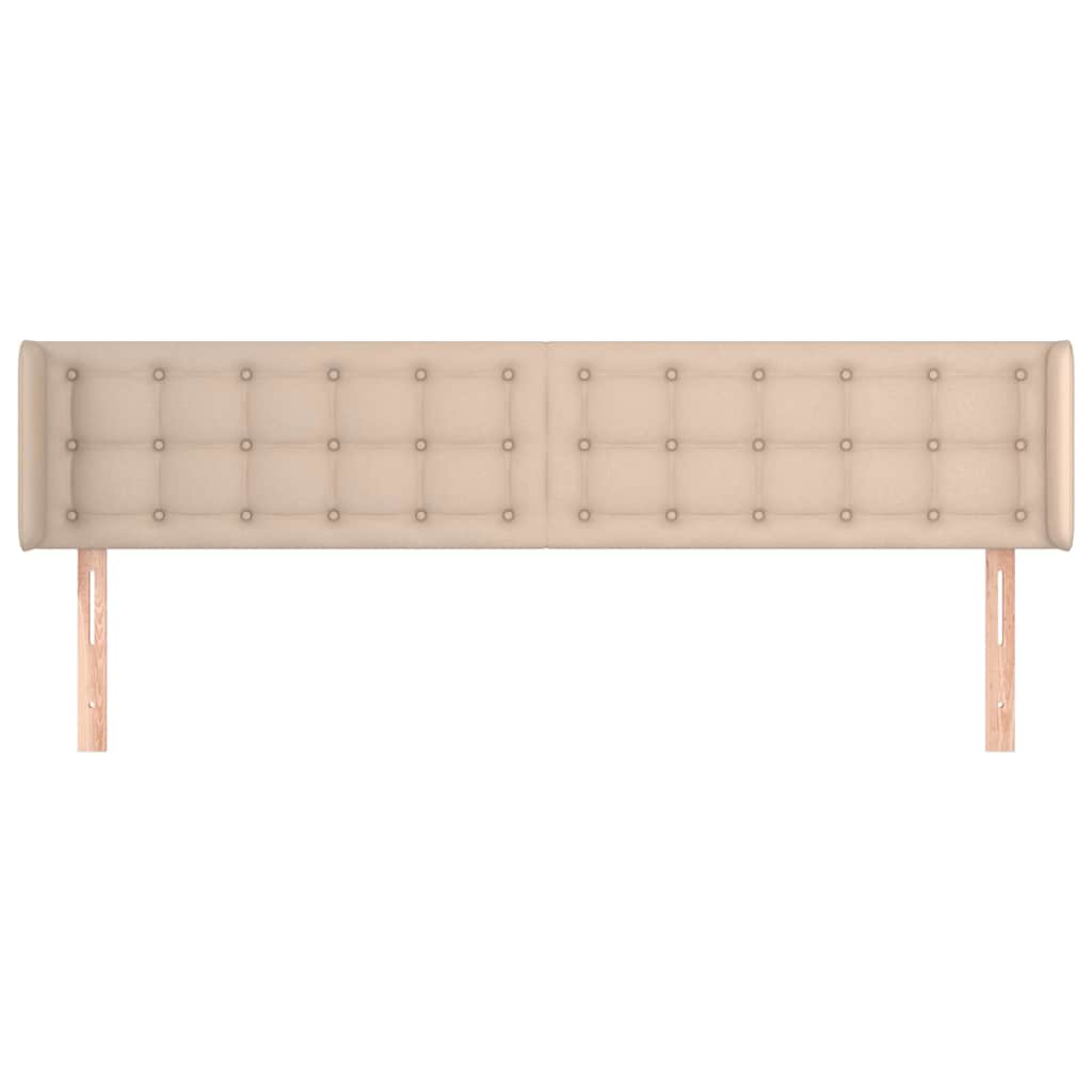 Kopfteil mit Ohren Cappuccino-Braun 163x16x78/88 cm Kunstleder