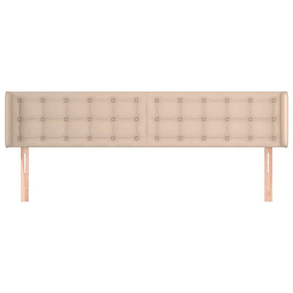 Kopfteil mit Ohren Cappuccino-Braun 163x16x78/88 cm Kunstleder