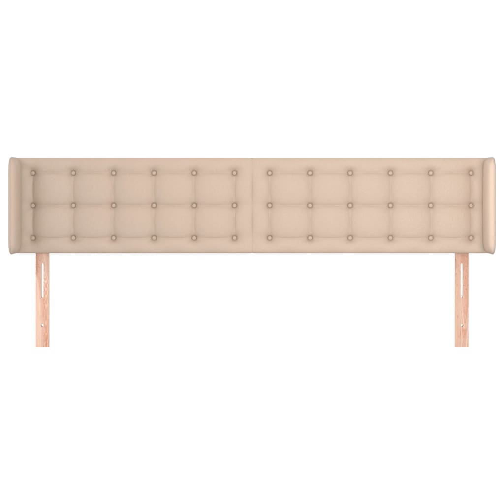 Kopfteil mit Ohren Cappuccino-Braun 183x16x78/88 cm Kunstleder