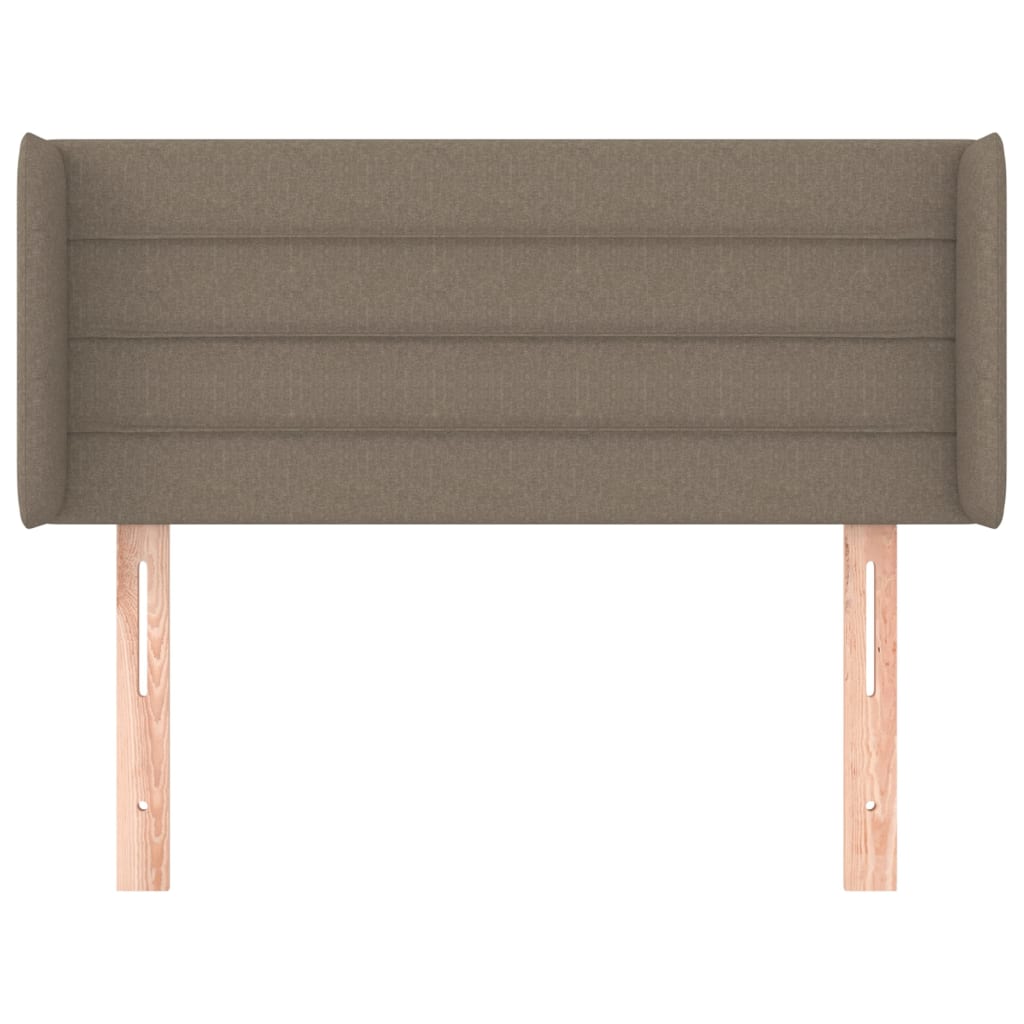Kopfteil mit Ohren Taupe 83x16x78/88 cm Stoff