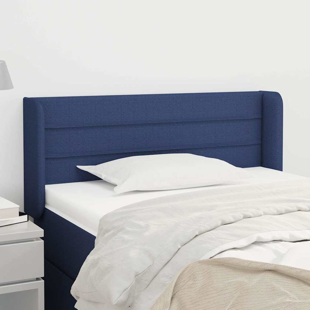 Kopfteil mit Ohren Blau 83x16x78/88 cm Stoff