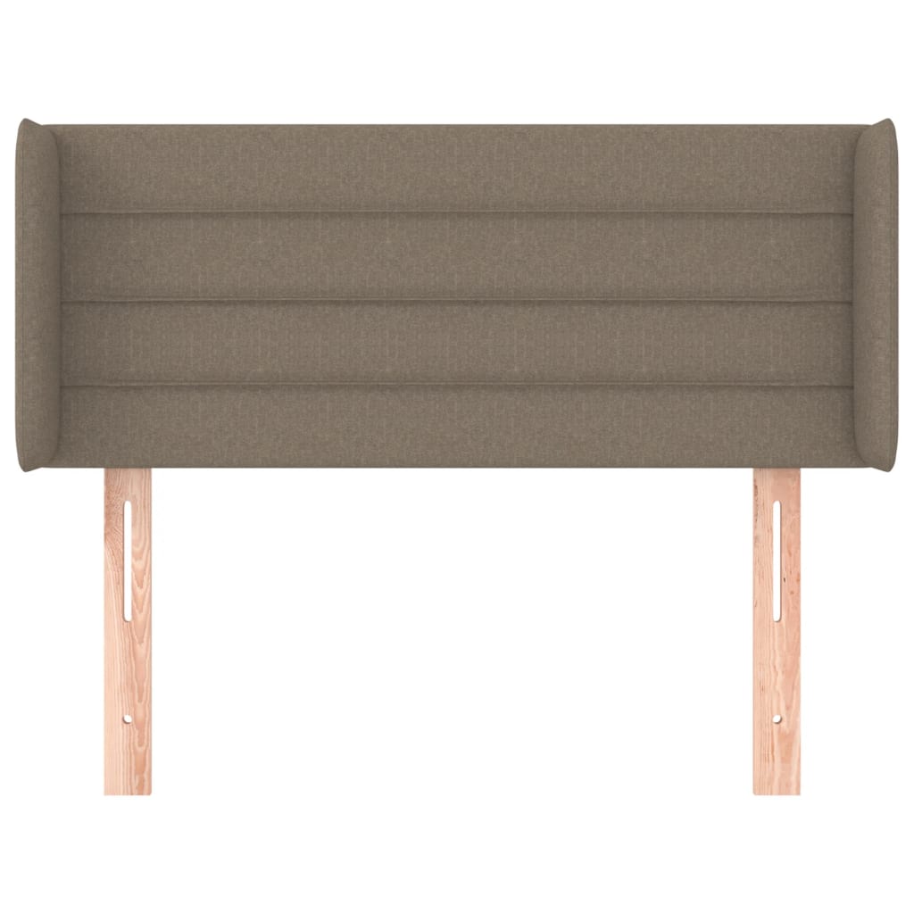 Kopfteil mit Ohren Taupe 103x16x78/88 cm Stoff