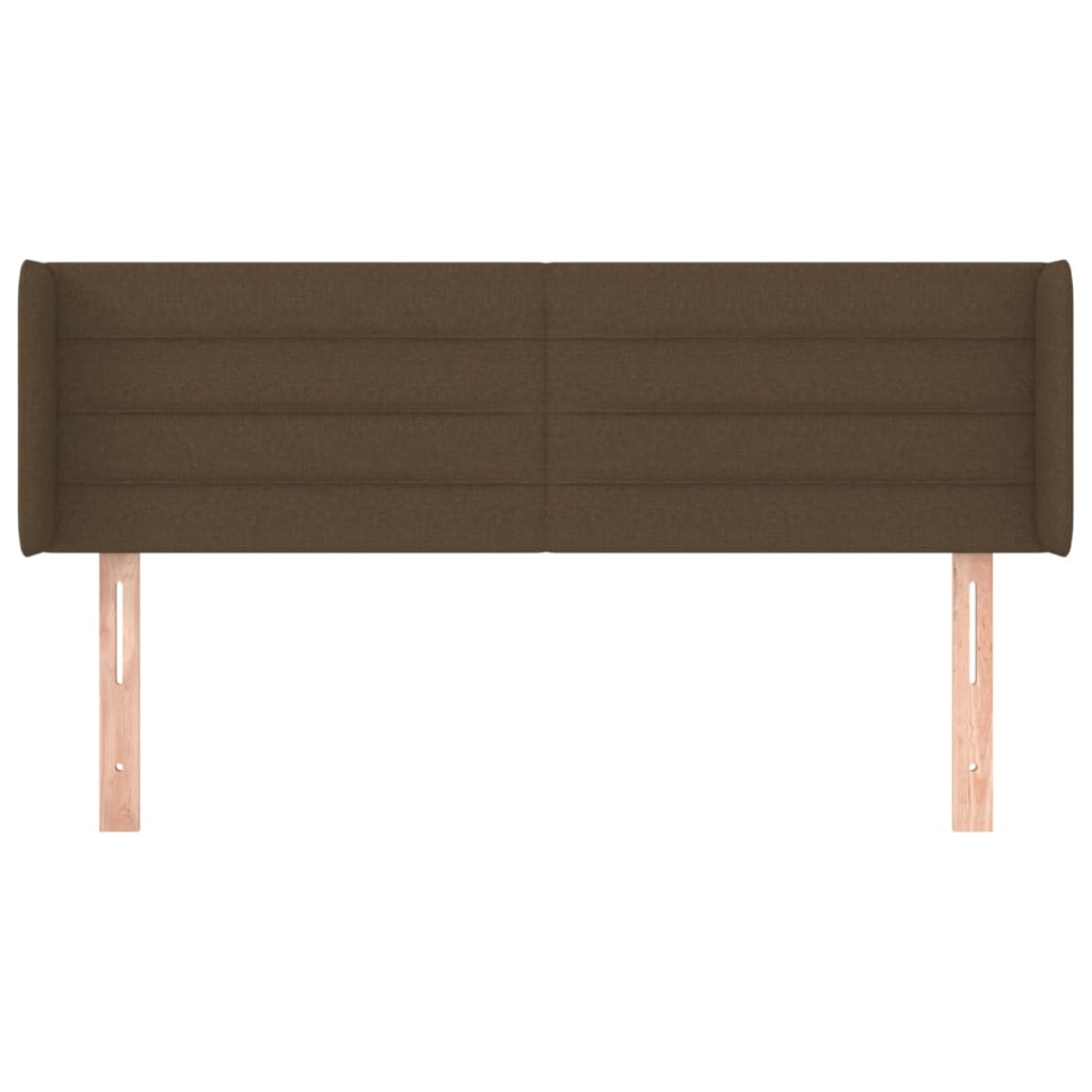 Kopfteil mit Ohren Dunkelbraun 147x16x78/88 cm Stoff