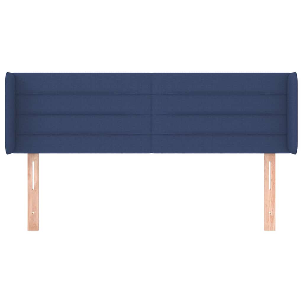 Kopfteil mit Ohren Blau 147x16x78/88 cm Stoff