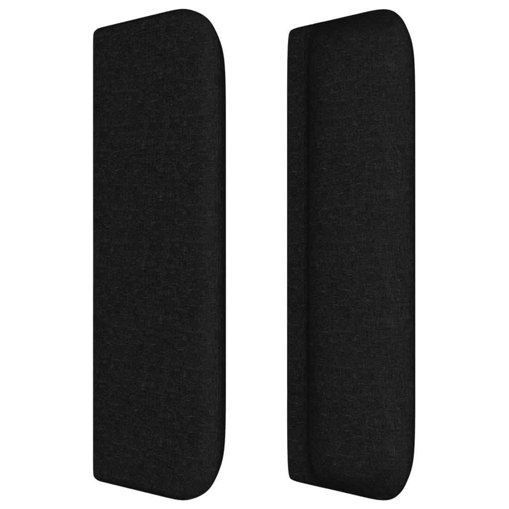 Kopfteil mit Ohren Schwarz 183x16x78/88 cm Stoff