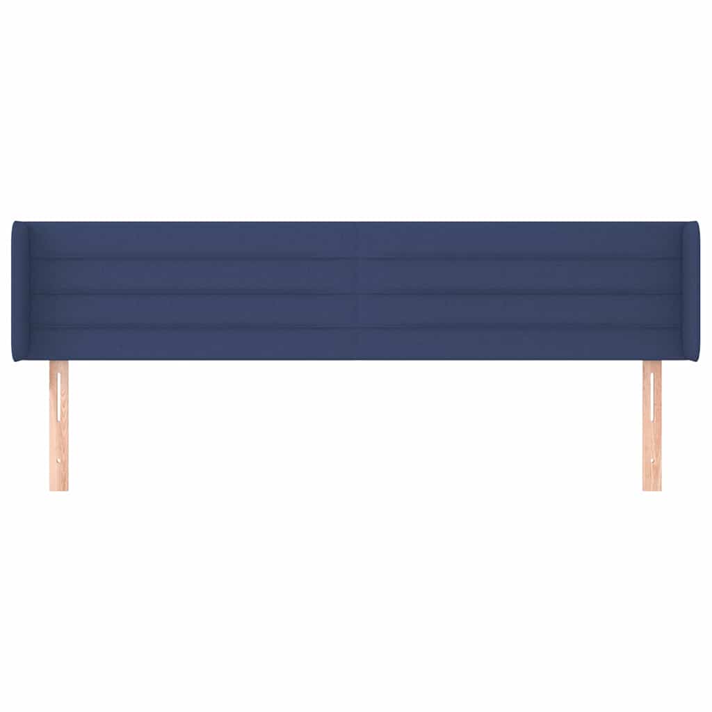 Kopfteil mit Ohren Blau 183x16x78/88 cm Stoff