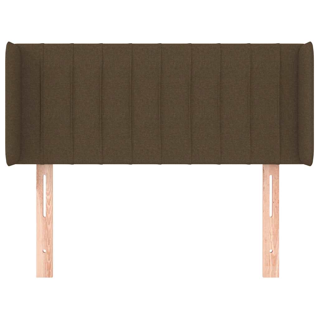 Kopfteil mit Ohren Dunkelbraun 83x16x78/88 cm Stoff