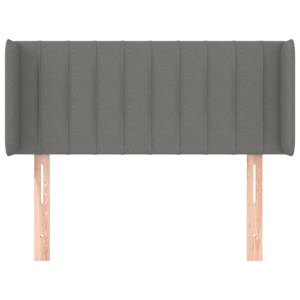 Kopfteil mit Ohren Dunkelgrau 93x16x78/88 cm Stoff