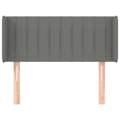 Kopfteil mit Ohren Dunkelgrau 103x16x78/88 cm Stoff