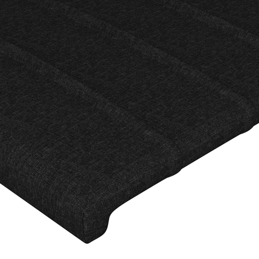 Kopfteil mit Ohren Schwarz 103x16x78/88 cm Stoff