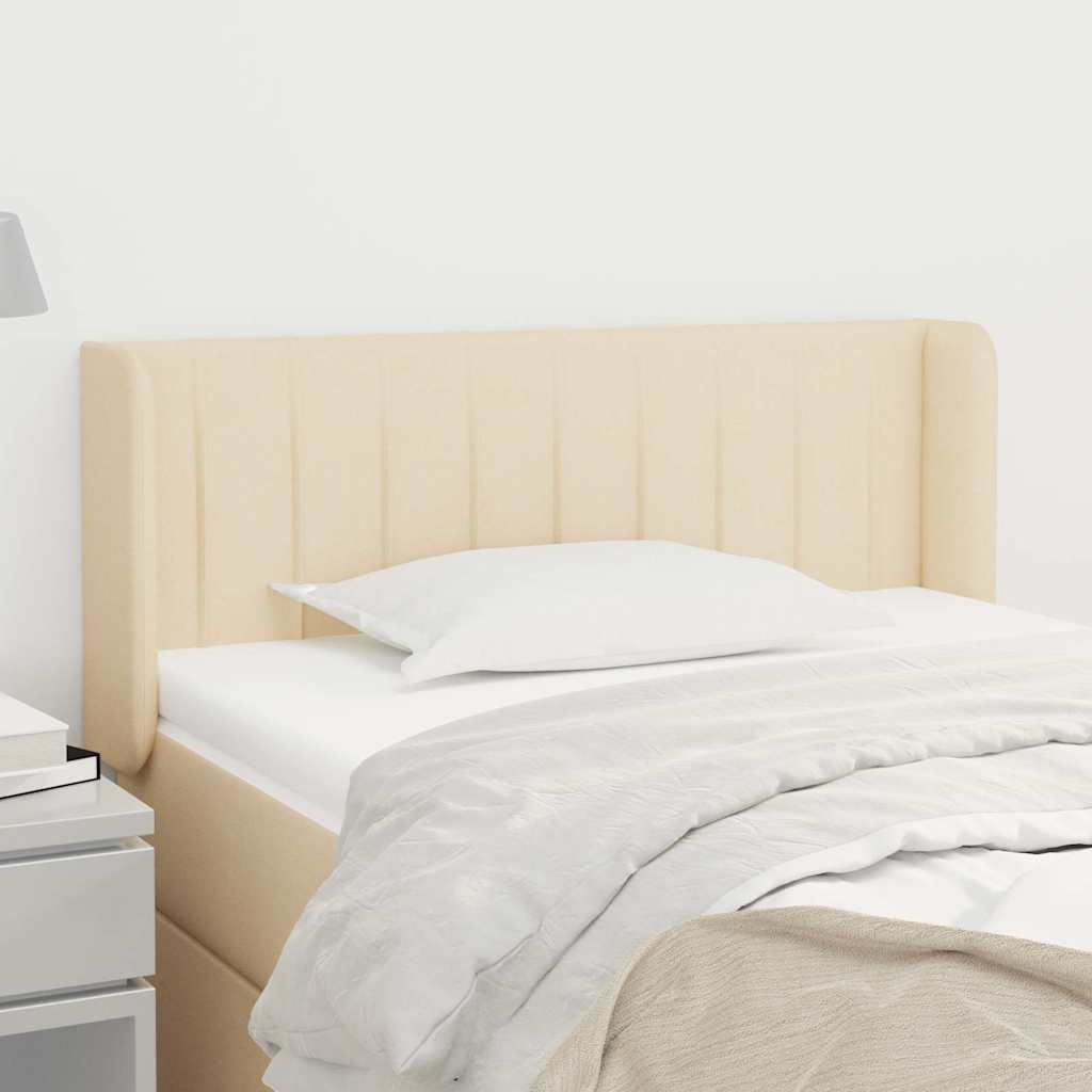 Kopfteil mit Ohren Creme 103x16x78/88 cm Stoff