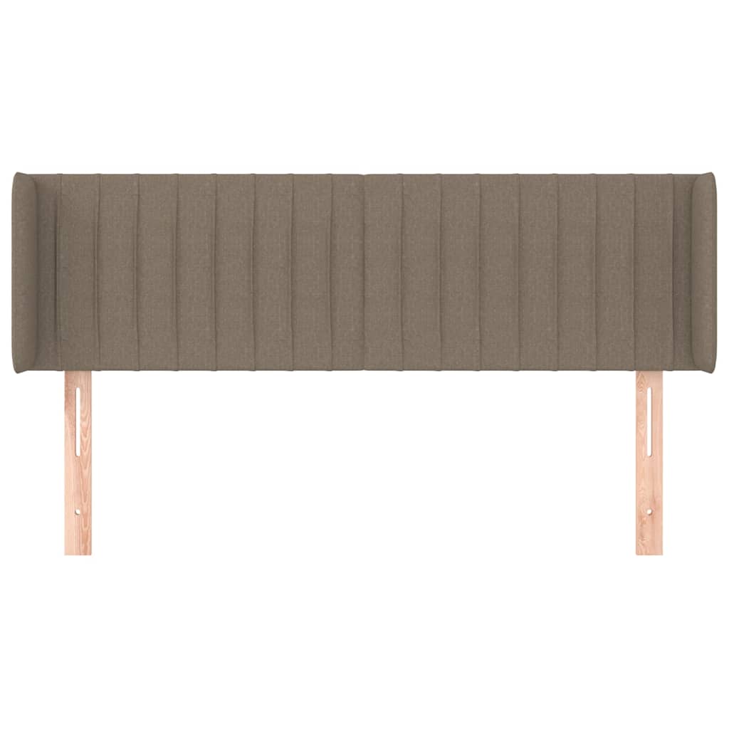 Kopfteil mit Ohren Taupe 147x16x78/88 cm Stoff