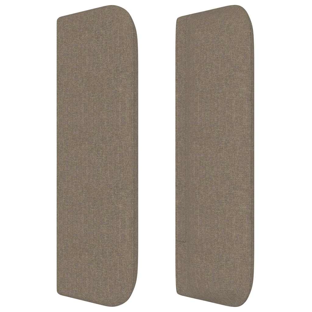Kopfteil mit Ohren Taupe 147x16x78/88 cm Stoff