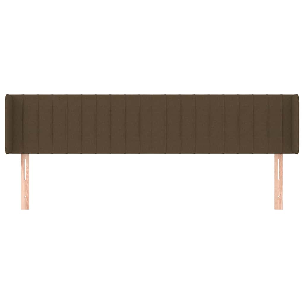 Kopfteil mit Ohren Dunkelbraun 163x16x78/88 cm Stoff