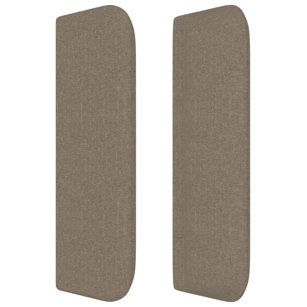 Kopfteil mit Ohren Taupe 163x16x78/88 cm Stoff