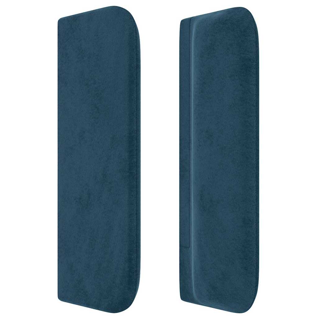 Kopfteil mit Ohren Dunkelblau 83x16x78/88 cm Samt
