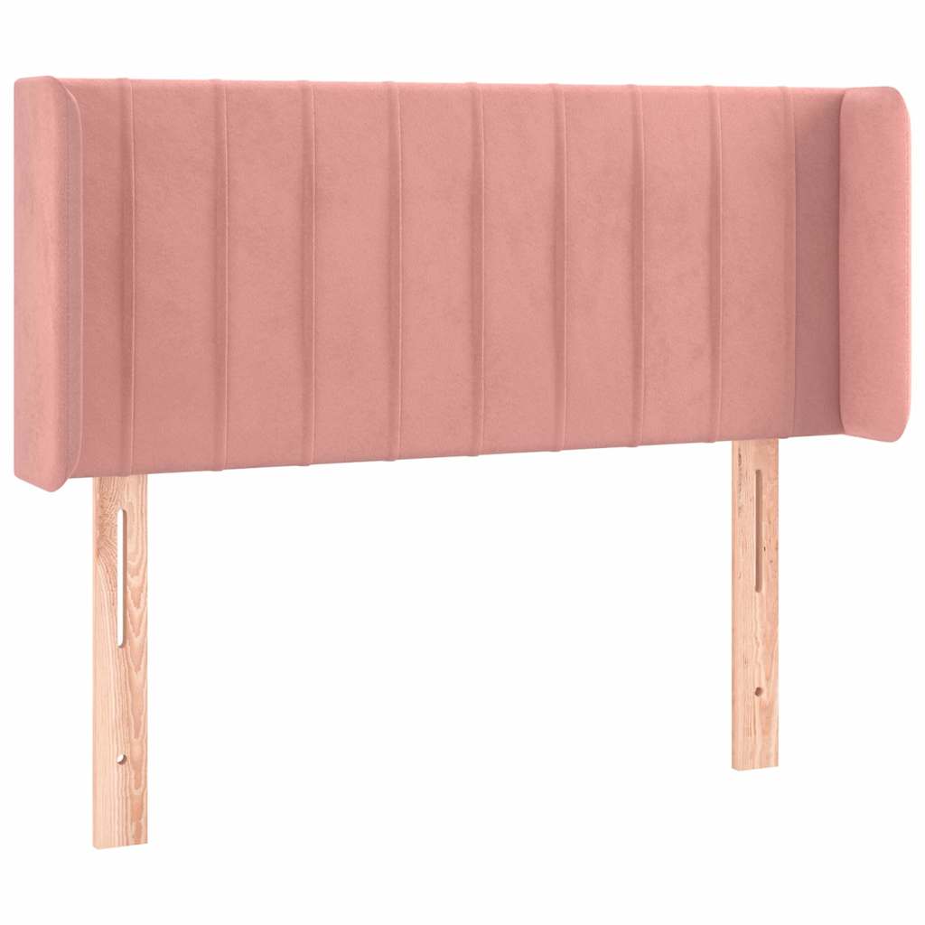 Kopfteil mit Ohren Rosa 83x16x78/88 cm Samt