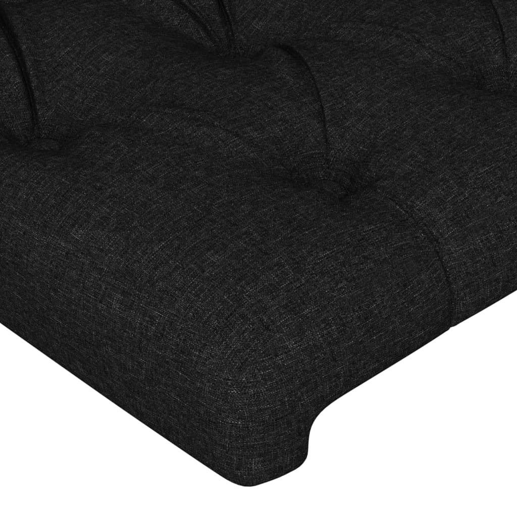 Kopfteil mit Ohren Schwarz 103x16x78/88 cm Stoff