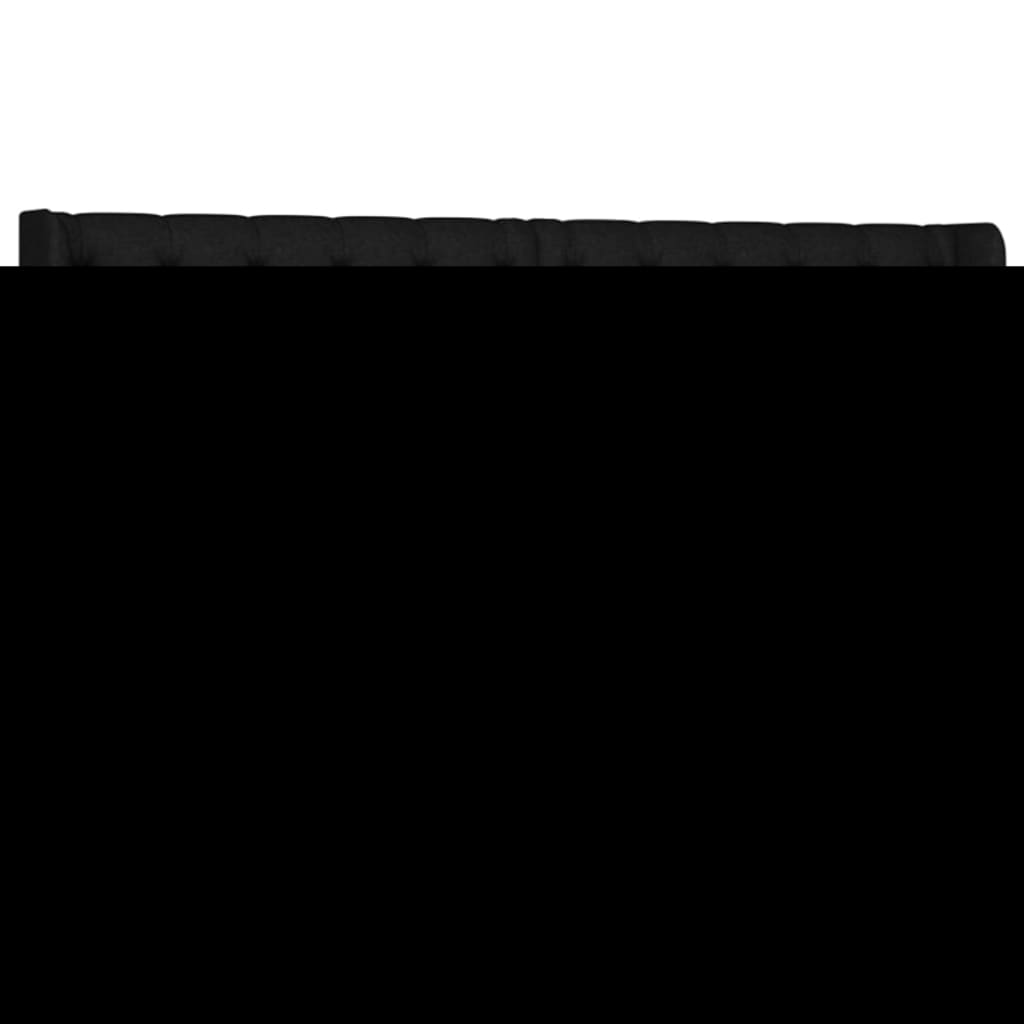 Kopfteil mit Ohren Schwarz 163x16x78/88 cm Stoff