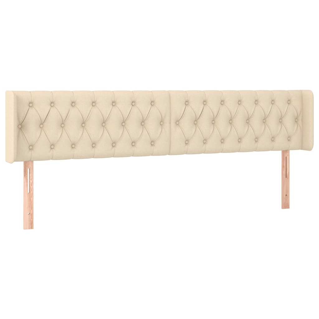 Kopfteil mit Ohren Creme 183x16x78/88 cm Stoff