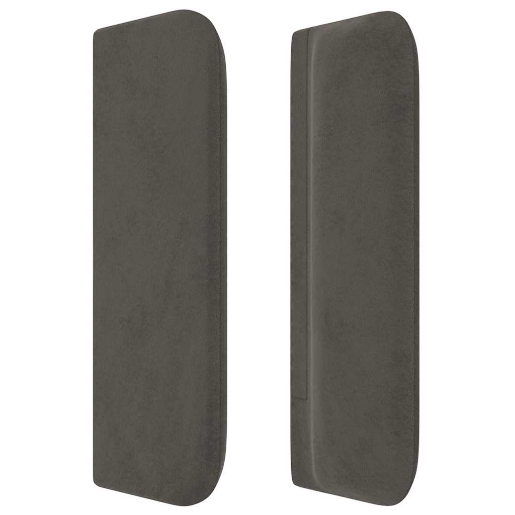 Kopfteil mit Ohren Dunkelgrau 103x16x78/88 cm Samt