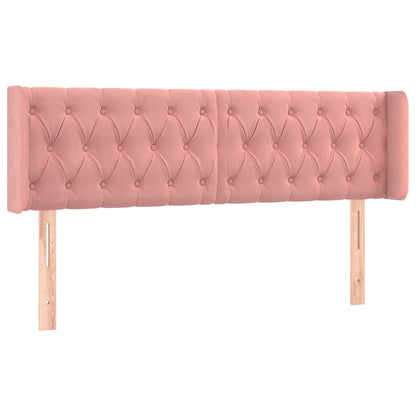 Kopfteil mit Ohren Rosa 147x16x78/88 cm Samt