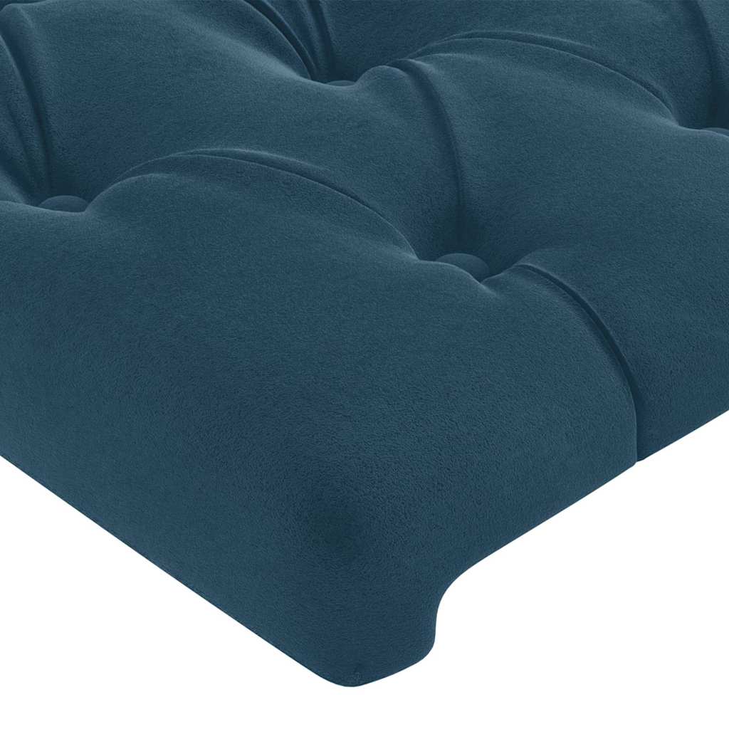 Kopfteil mit Ohren Dunkelblau 183x16x78/88 cm Samt
