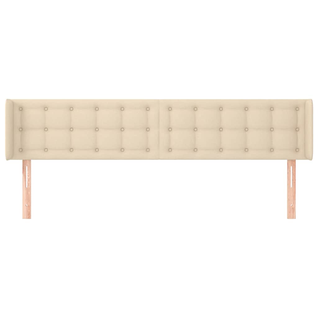 Kopfteil mit Ohren Creme 163x16x78/88 cm Stoff