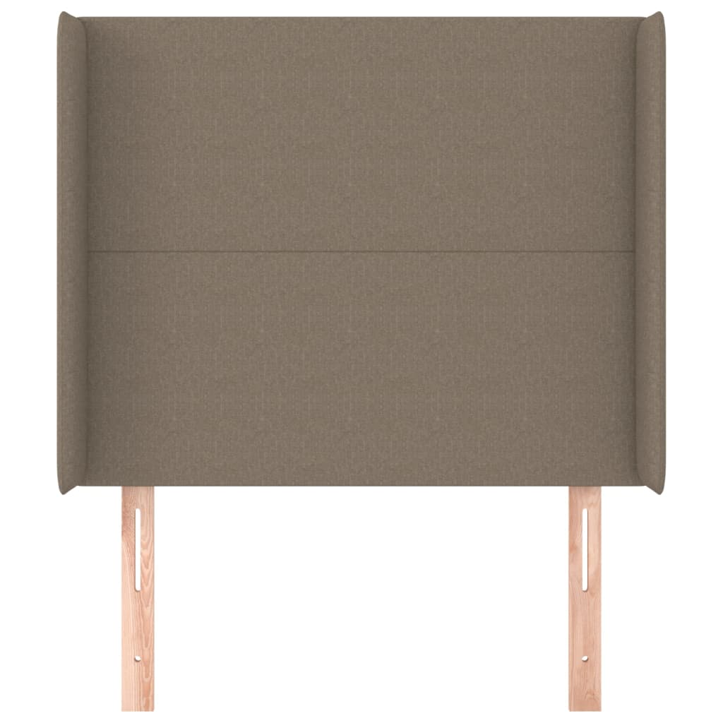 Kopfteil mit Ohren Taupe 83x16x118/128 cm Stoff