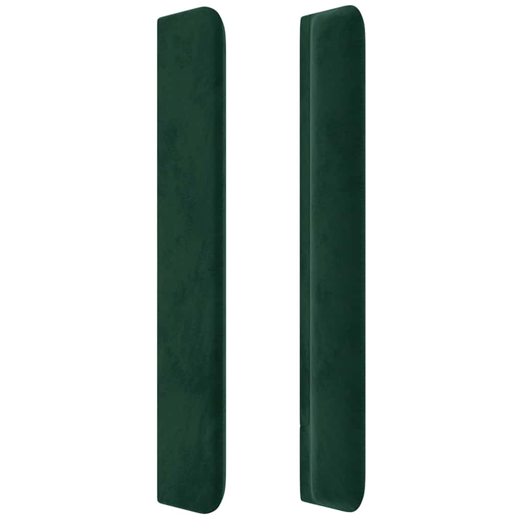 Kopfteil mit Ohren Dunkelgrün 83x16x118/128 cm Samt