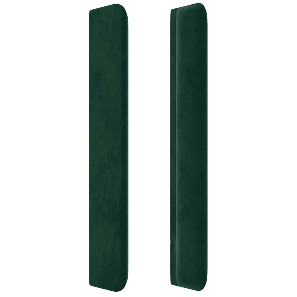 Kopfteil mit Ohren Dunkelgrün 103x16x118/128 cm Samt