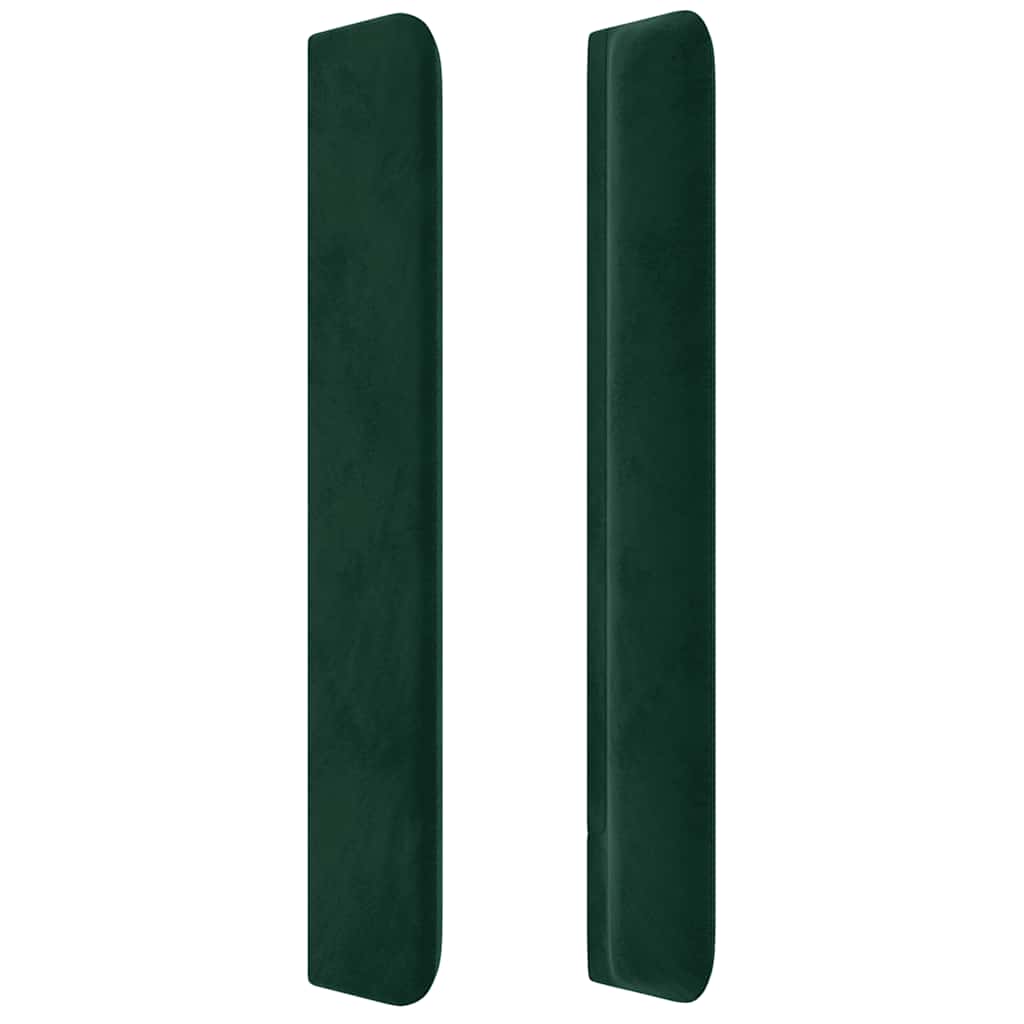 Kopfteil mit Ohren Dunkelgrün 147x16x118/128 cm Samt