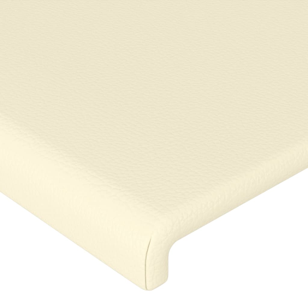 Kopfteil mit Ohren Creme 83x16x118/128 cm Kunstleder