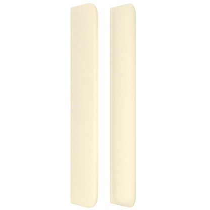 Kopfteil mit Ohren Creme 93x16x118/128 cm Kunstleder