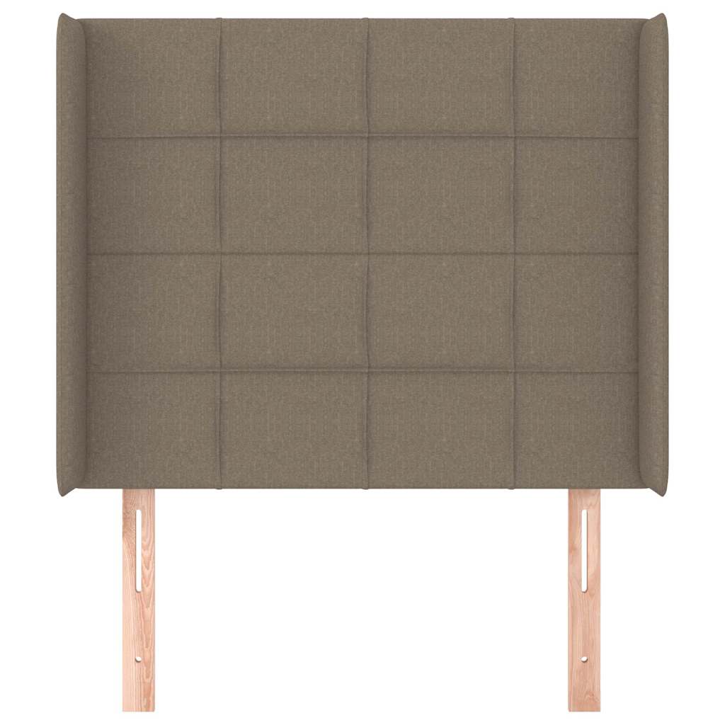 Kopfteil mit Ohren Taupe 83x16x118/128 cm Stoff
