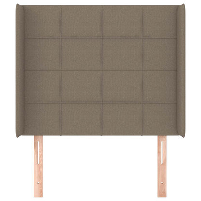 Kopfteil mit Ohren Taupe 83x16x118/128 cm Stoff