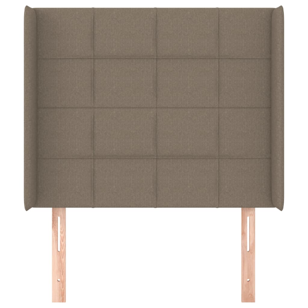 Kopfteil mit Ohren Taupe 83x16x118/128 cm Stoff