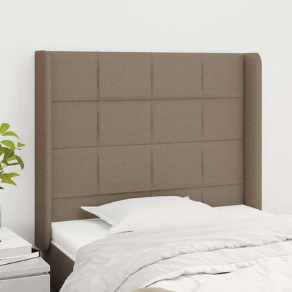 Kopfteil mit Ohren Taupe 83x16x118/128 cm Stoff