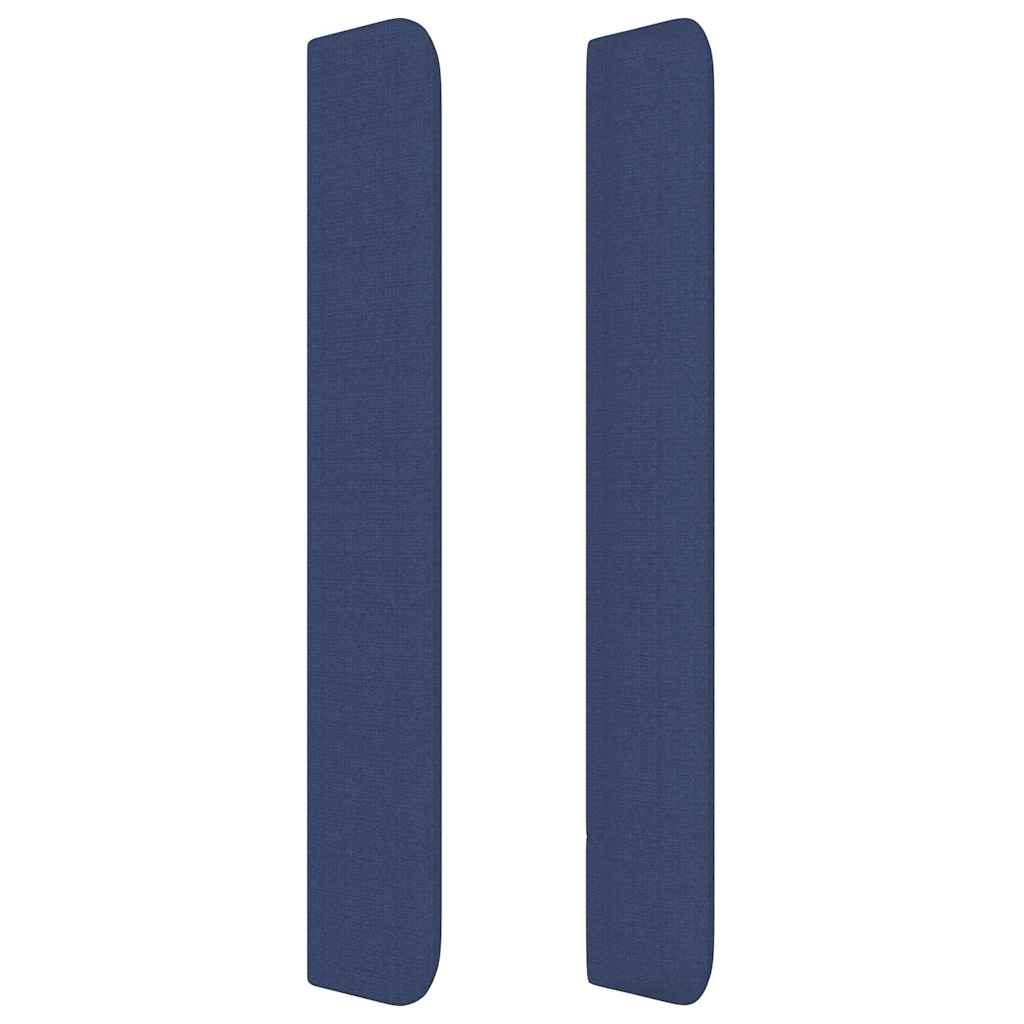 Kopfteil mit Ohren Blau 93x16x118/128 cm Stoff