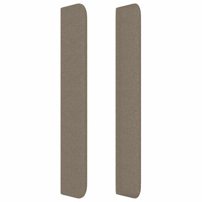 Kopfteil mit Ohren Taupe 103x16x118/128 cm Stoff
