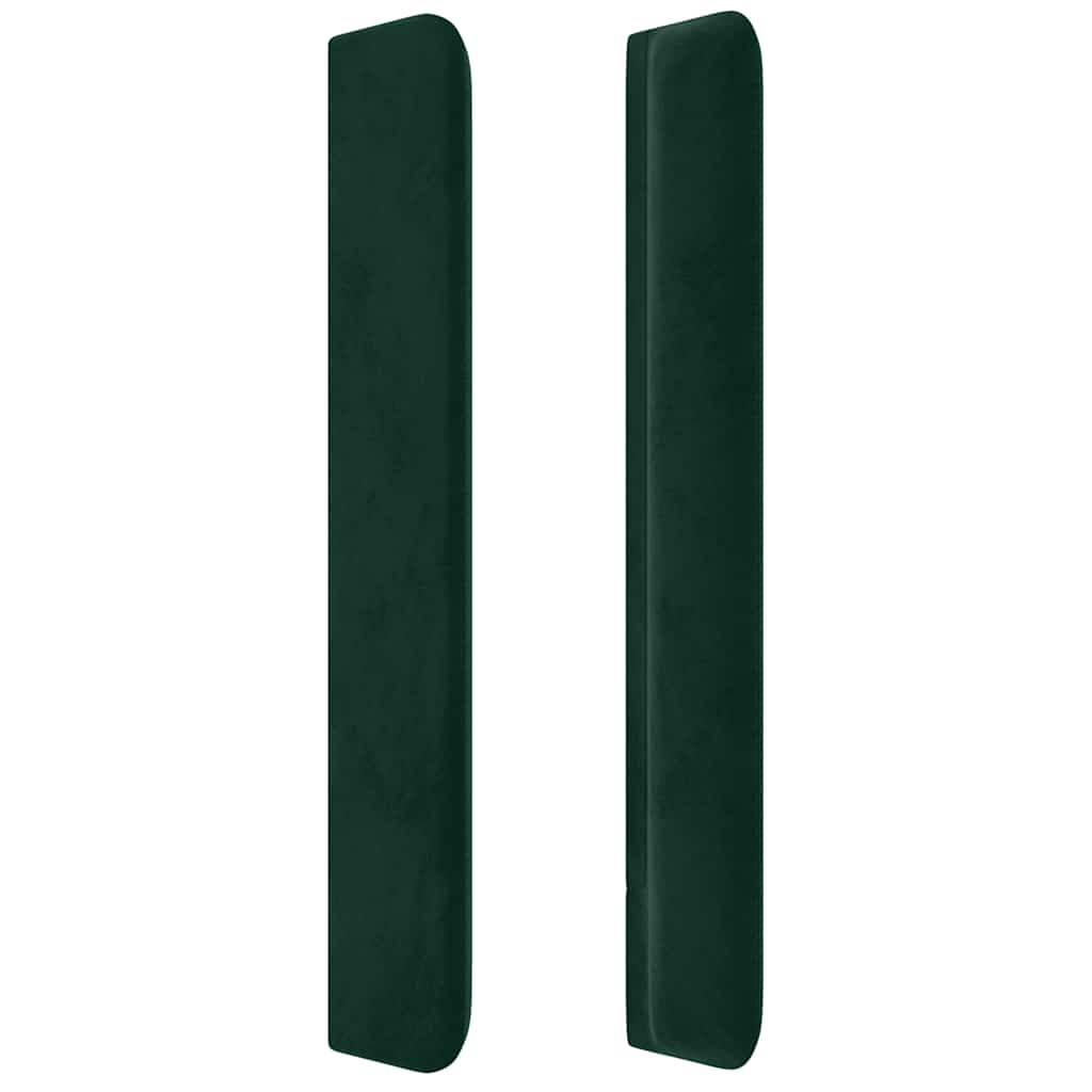 Kopfteil mit Ohren Dunkelgrün 93x16x118/128 cm Samt