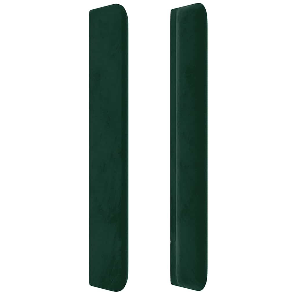 Kopfteil mit Ohren Dunkelgrün 183x16x118/128 cm Samt