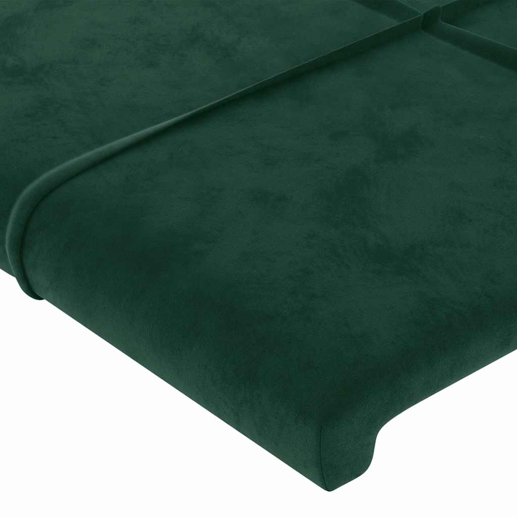 Kopfteil mit Ohren Dunkelgrün 183x16x118/128 cm Samt