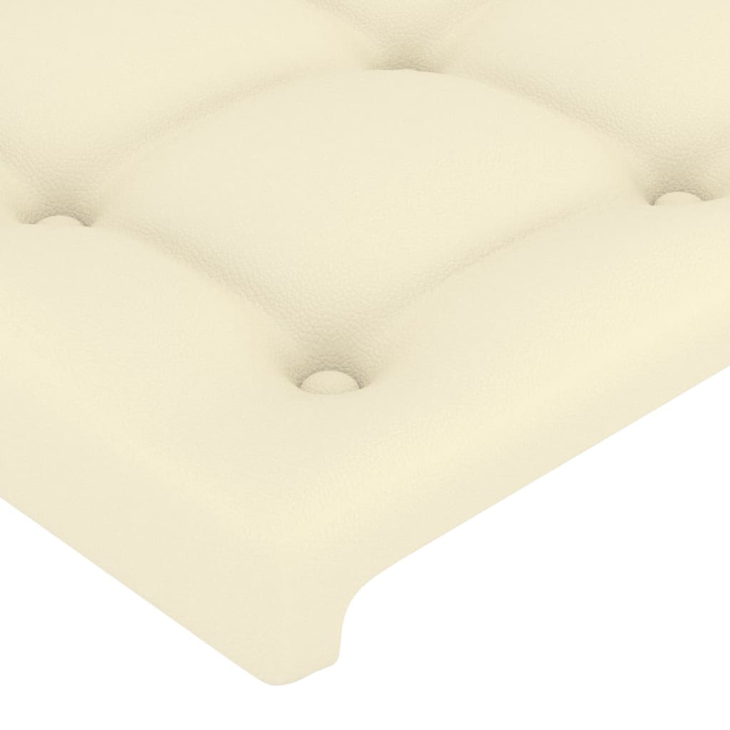 Kopfteil mit Ohren Creme 103x16x118/128 cm Kunstleder