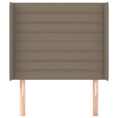 Kopfteil mit Ohren Taupe 103x16x118/128 cm Stoff