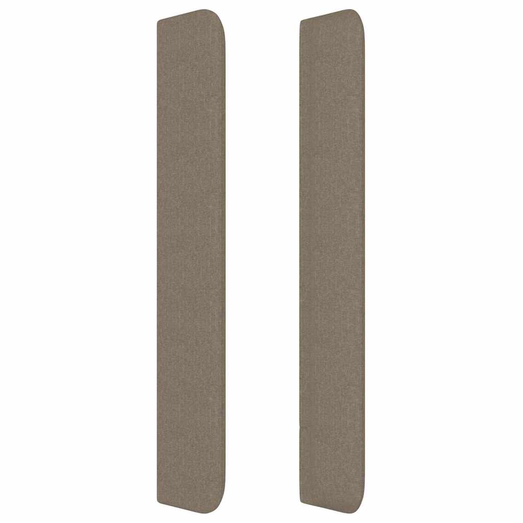 Kopfteil mit Ohren Taupe 147x16x118/128 cm Stoff