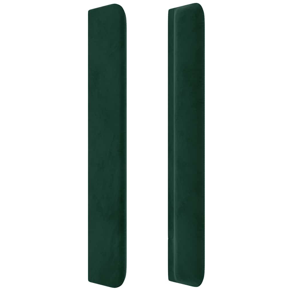 Kopfteil mit Ohren Dunkelgrün 83x16x118/128 cm Samt