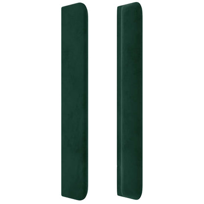 Kopfteil mit Ohren Dunkelgrün 83x16x118/128 cm Samt