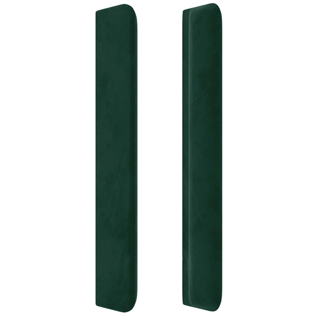 Kopfteil mit Ohren Dunkelgrün 83x16x118/128 cm Samt